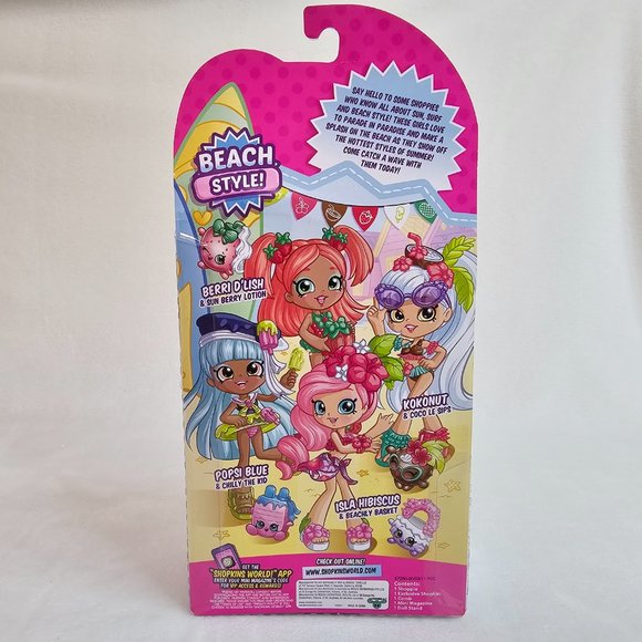 Moose Toys Shopkins Shoppies Kokonut Beach Style Doll & Exclusive Figure NEW - Picture 5 of 7